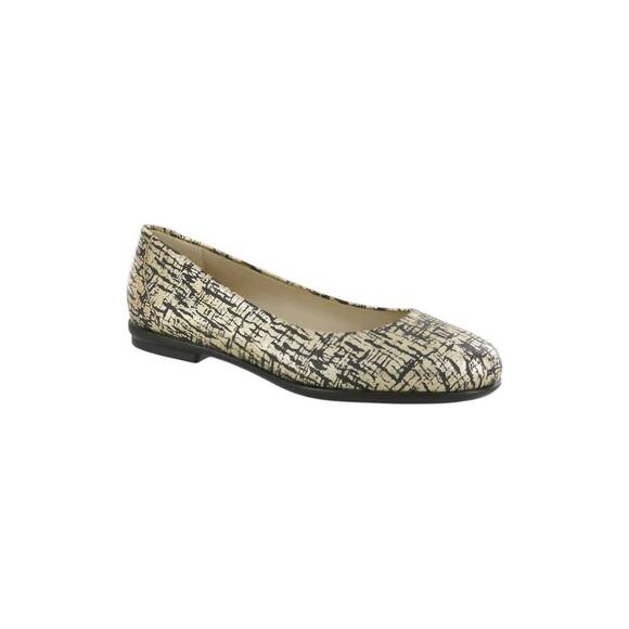 NEW SAS women's scenic ballet flat in black gold